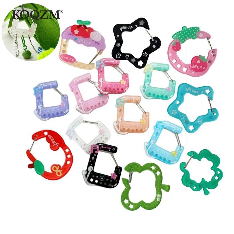 

HOT！Ins Style Cute Acrylic Cartoon Keychain Holder Korea Kawaii Fruit Cupcake Star Shaped Decor for Bag Pendant Hook Key Hanging