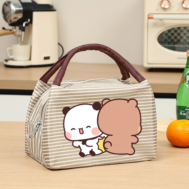 Bubu Dudu Girl Boy Portable Lunch Bag Yier Bear Panda Pack Aluminum Foil Rice Bag Meal Pack Tote Pack Student Bento Handbag GIFT