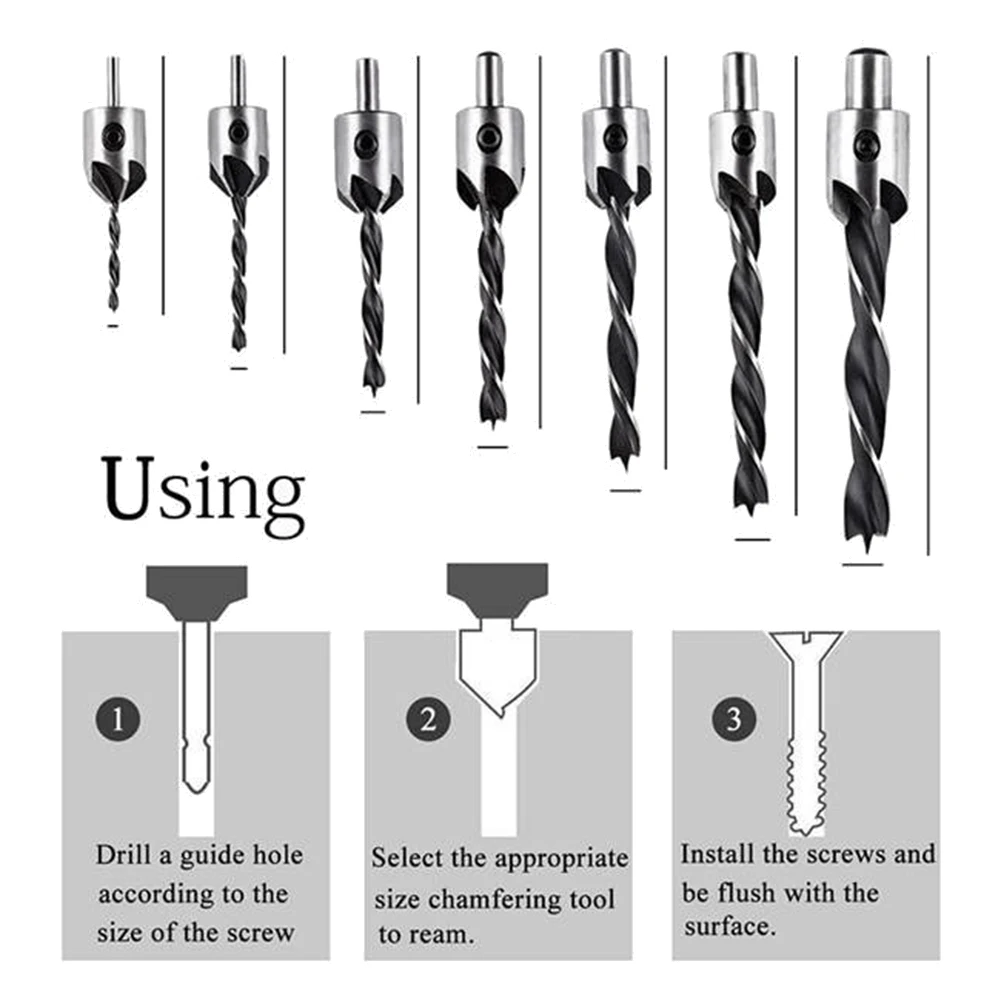 a84x-26-pack-woodworking-chamfer-drilling-tools-drill-bits-set-wood-plug-cutter-three-pointed-countersink-drill-bits