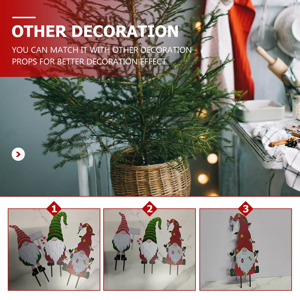 

1Pcs Dwarf Stake for Garden Creative Christmas Decoration Outdoor Lawn Accent Festival Yard Decorative Accessory