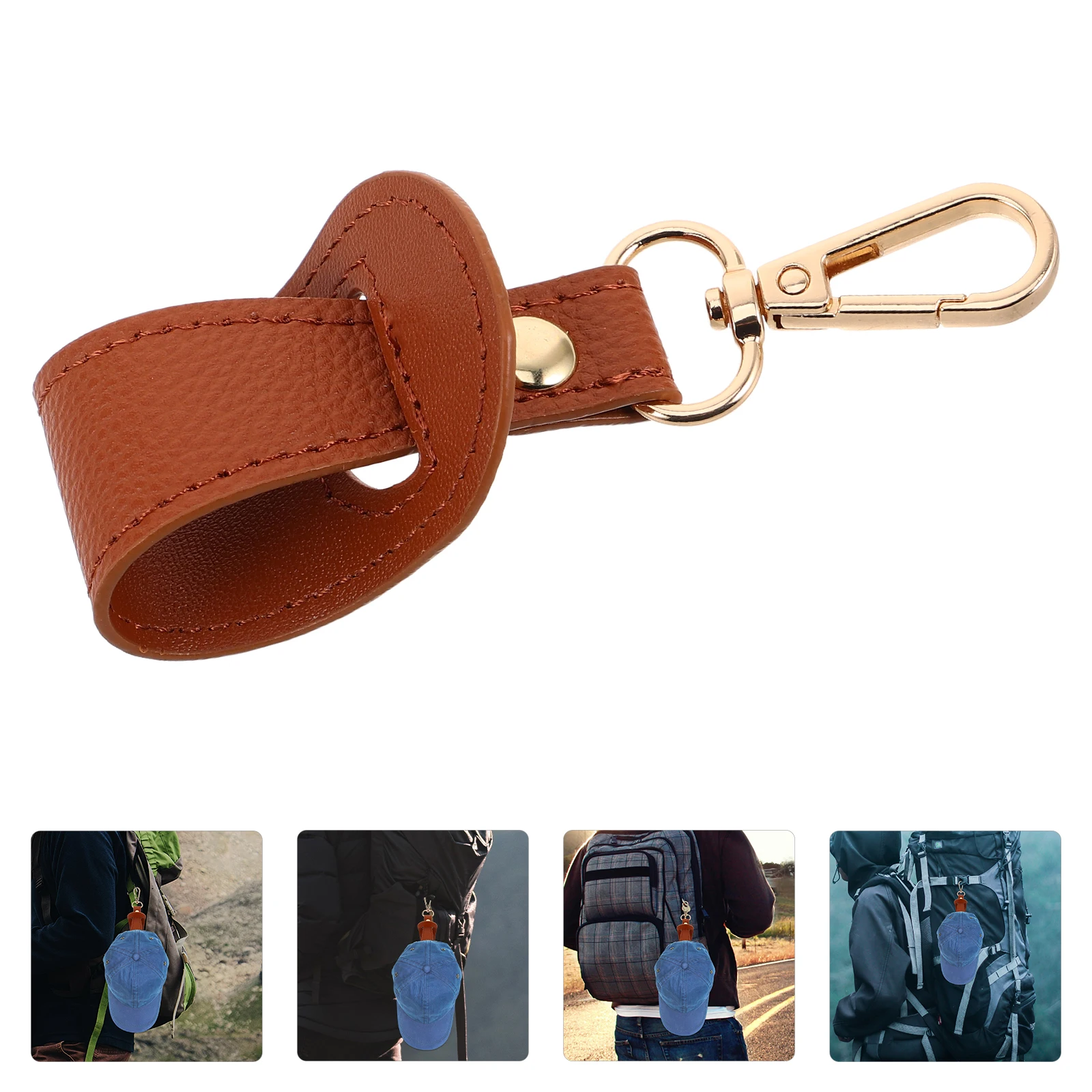 

Portable Hat Clip Travel Accessory Windproof Cap Holder Pu Material Multifunctional Easy Use Versatile Storage Buckle Hook For