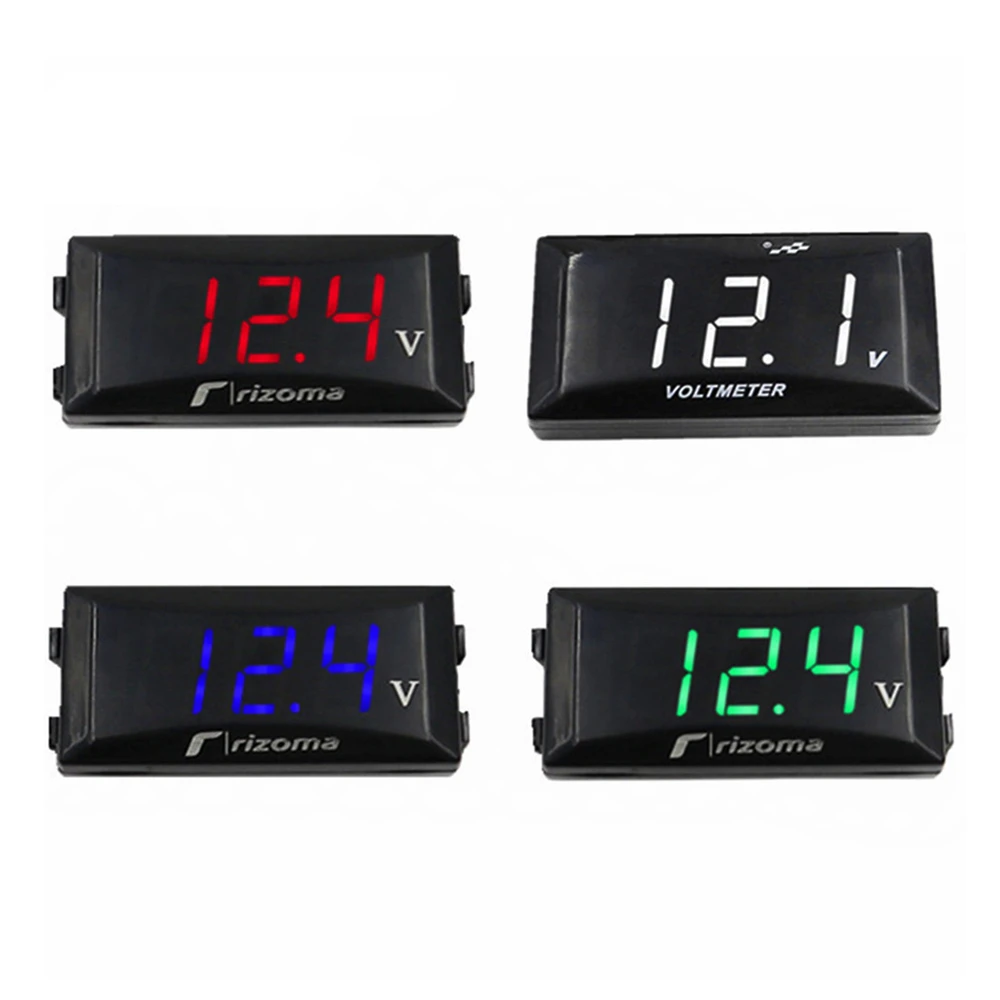 LED Display Voltmeter Voltage Meter DC 8V-18V Waterproof For Scooter Bike Car Boat Motorcycle Accessories Red Green Blue White