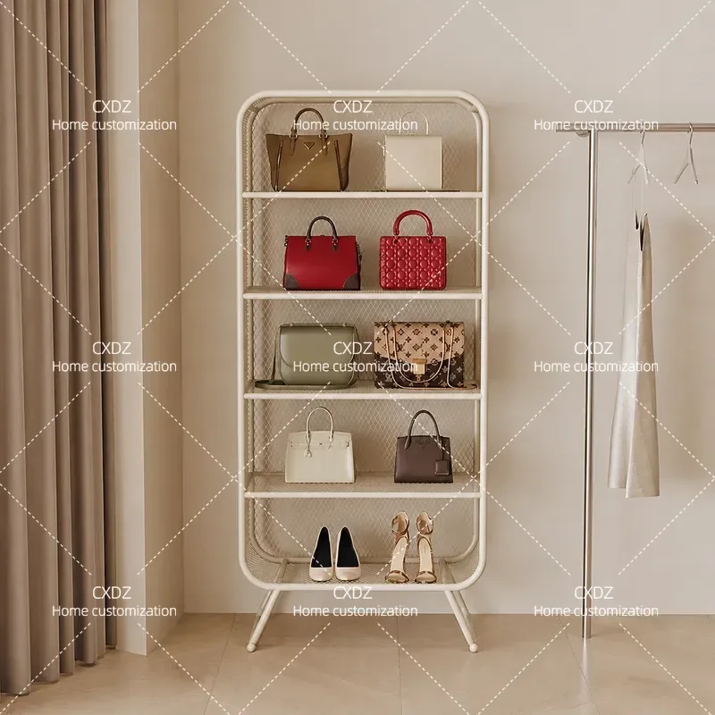 Modern Simple Clothing Store Shoes and Bags Display Rack Floor to Ceiling Window Display Props Multi Layer Shelves Wholesale