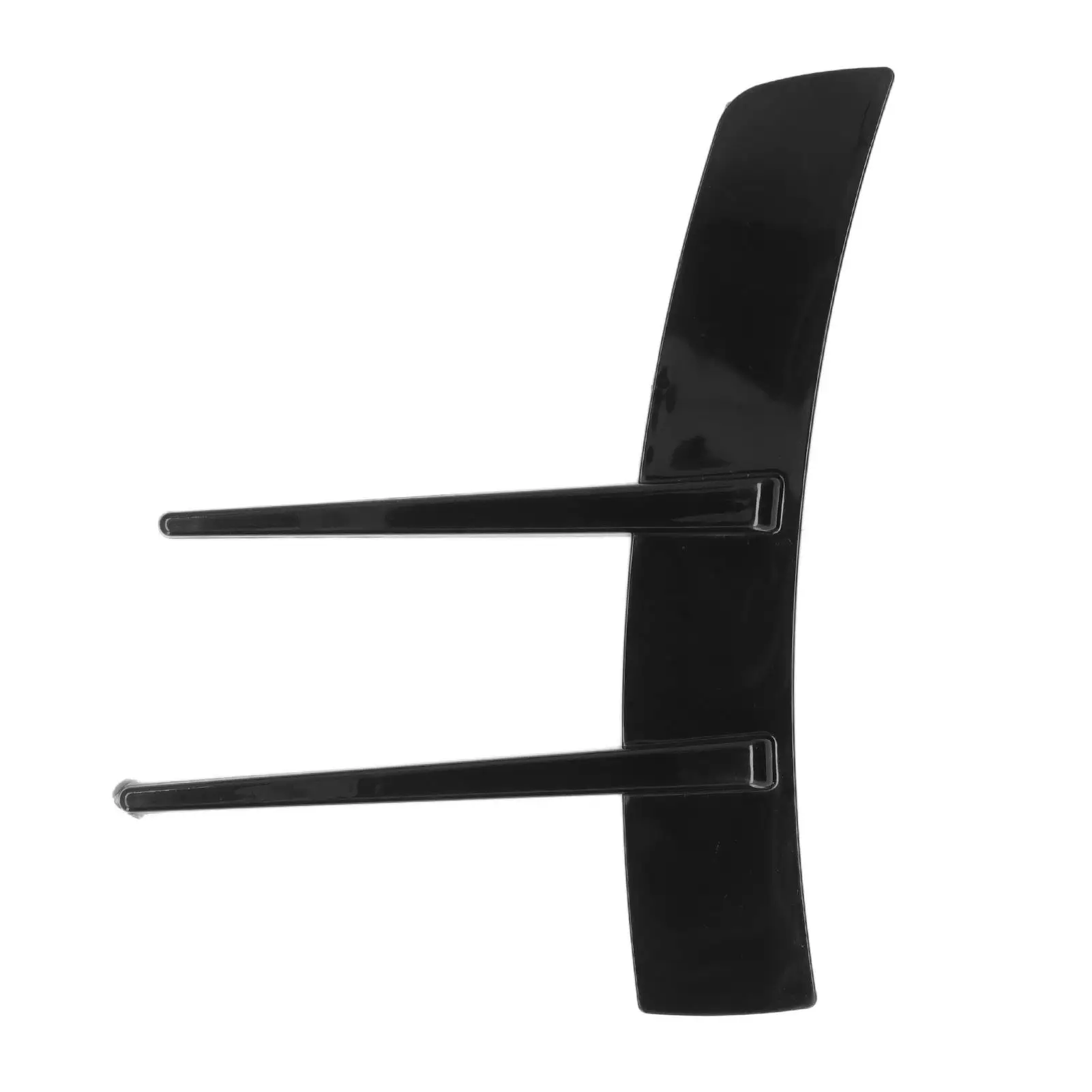 2 قطعة المصد الأمامي الأسود اللامع الجانب سبويلر ABS الجسم سبويلر Canard لملحقات السيارة غطاء الحاجز