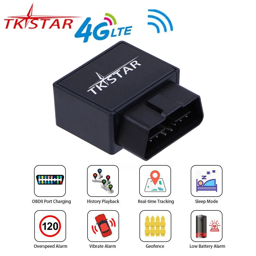 OBDII 4G LTE TKSTAR GPS трекер автомобиля 16PIN OBD TK816 MINI 2G GSM OBD2 устройство слежения GPRS локатор пожизненное бесплатное веб-приложение