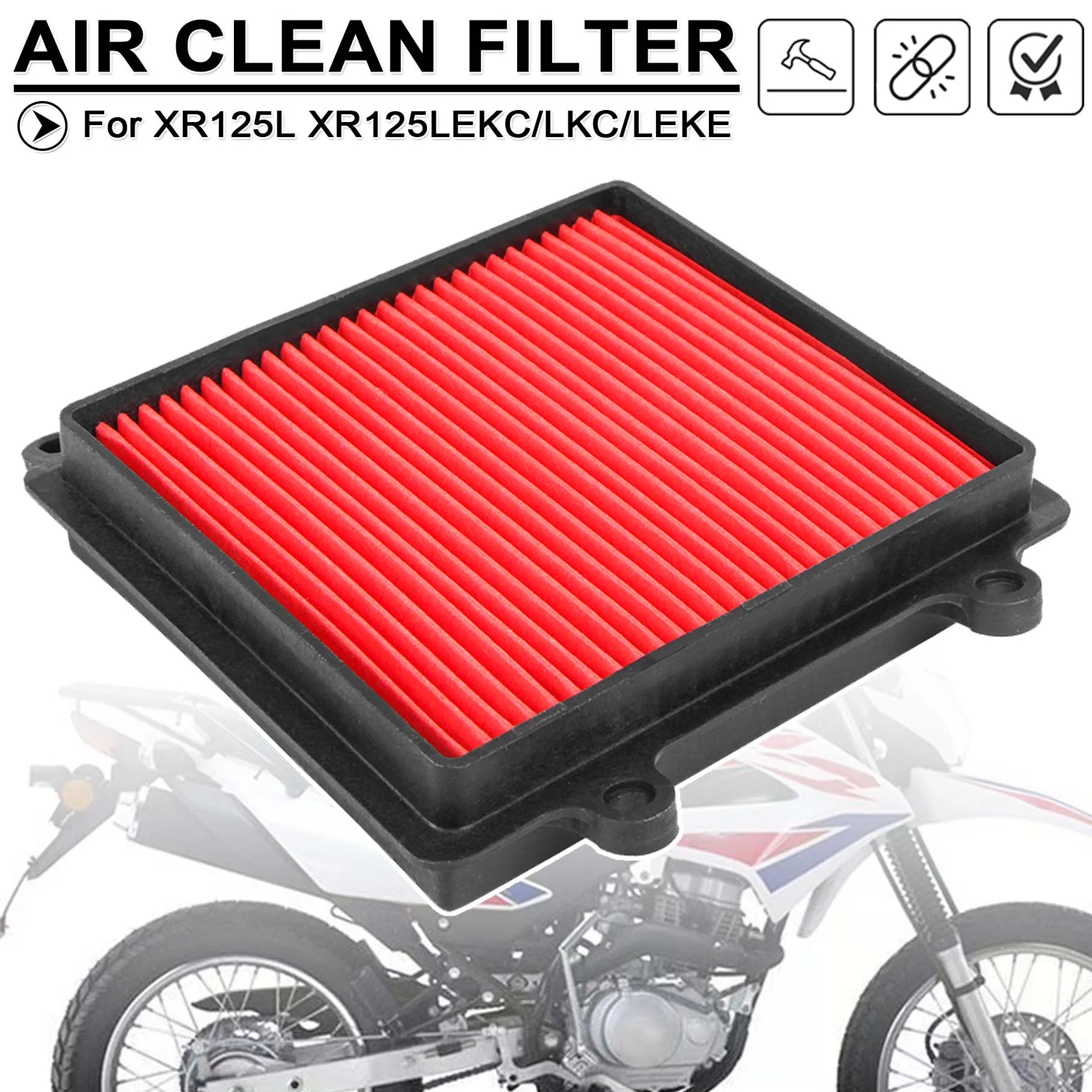 For Honda XR150 XR125L XR125LEKC/LKC/LEKE 17211-KRH-780 150cc Motorcycle Air Filter Engine Intake Purification Clean Element