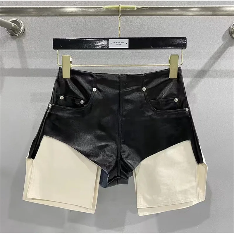 Y2k Summer Rick Shorts 24ss Sumeer New In Woman Clothing Streetwear Black Patchwork Owens Pants Casual  Sexy RO Jean Shorts