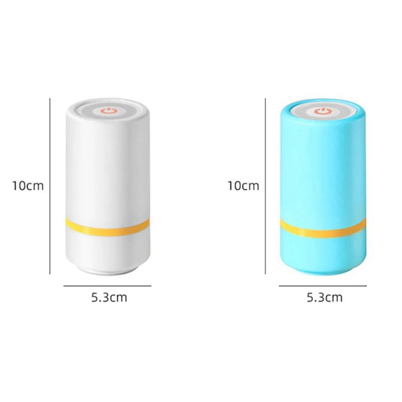 ポータブルUSB充電式ミニバッグシーラー,食品真空シーラー,持ち運びが簡単,青,10袋