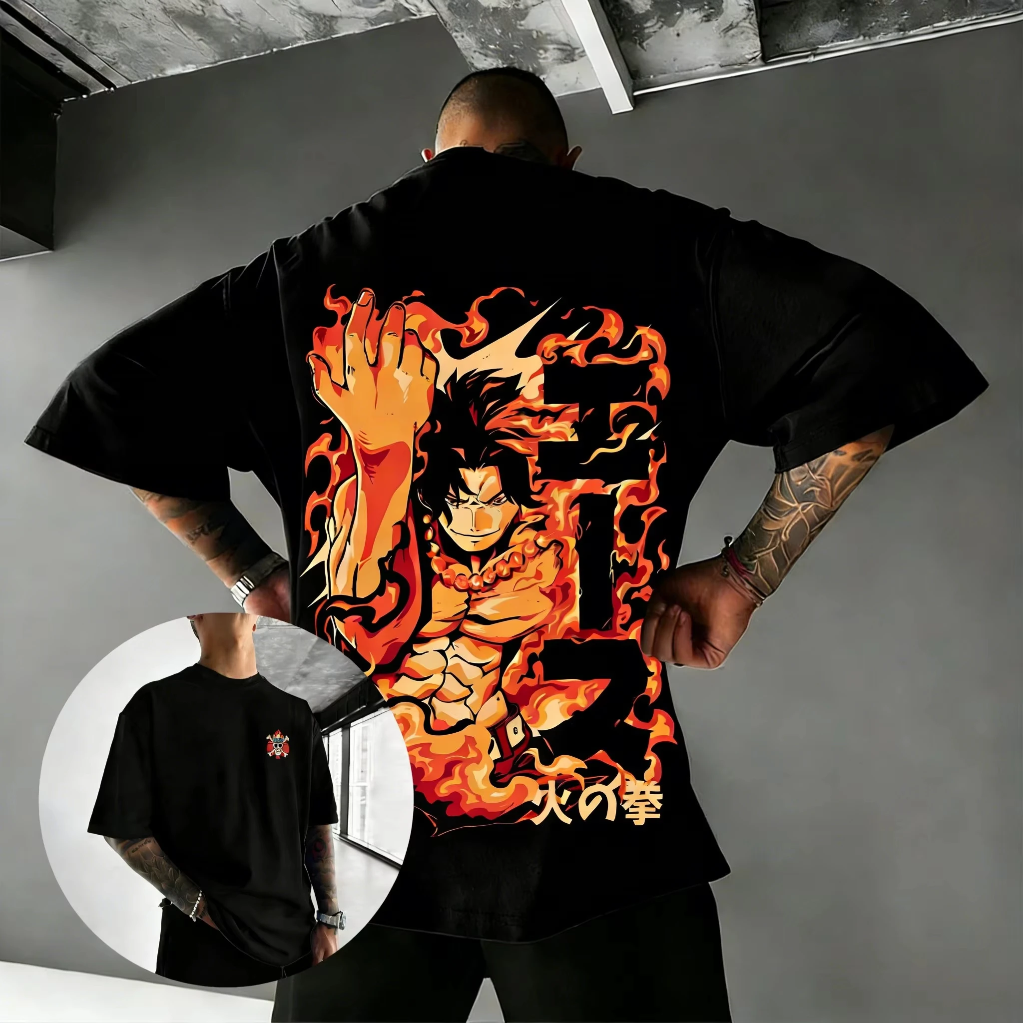 One Piece Ace Fire Fist Anime 2026 New Hot T Shirt Streetwear Short Sleeve Cotton Graphic Tee Summer Casual Manga Y2k Clothes