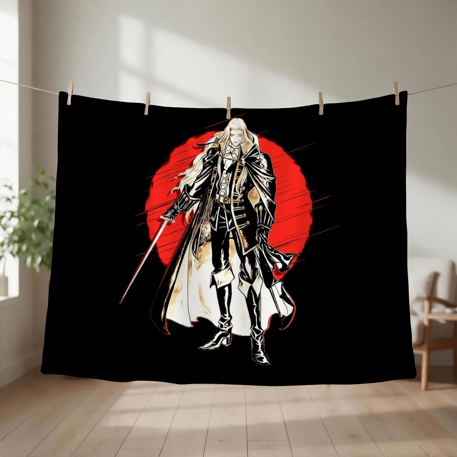 Alucard - Castlevania Throw Blanket couch cozy soft plush fuzzy picnic outdoor blanket