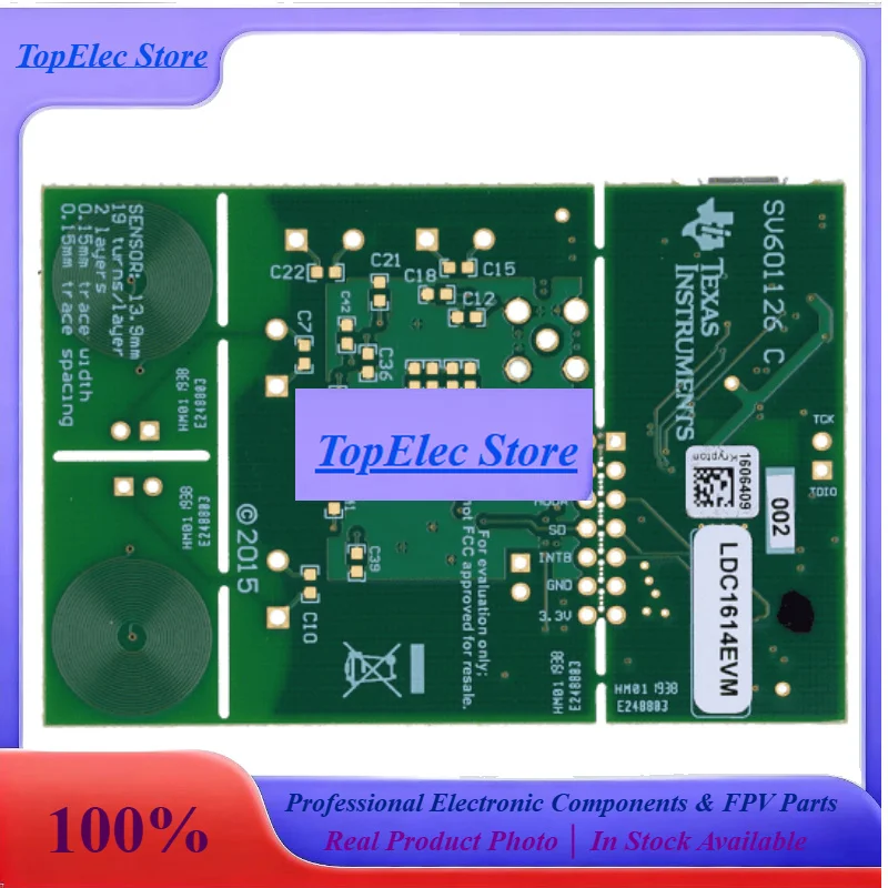 ToPESsLDC1614EVM LDC1614 Inductive Sensing Evaluation Module With Conductive PCB Sensor Coil For MSP430 High Precision
