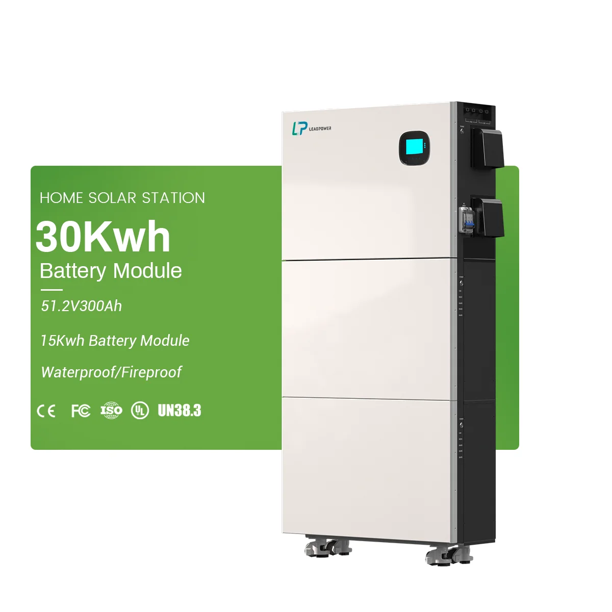 

Hybrid Inverter Stackable IP65 Solar Energy Storage All-in-One 30kWh/15KWh Lithium Battery 51.2V/280Ah LiFePO4 Power Station