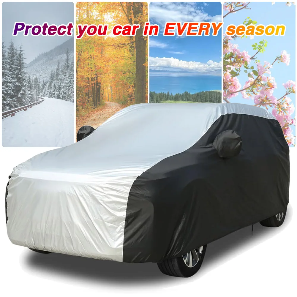 

1PCS Universal Exterior Car Cover Waterproof Dustproof UV Protection Car Protective Cover for Sedan SUV Full Auto Covers