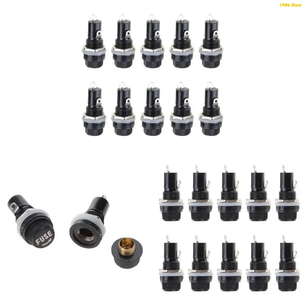 U1JB 10 Pcs AC 250V 13A Electrical Panel Mounted 5x20mm Holder For Radio Auto St