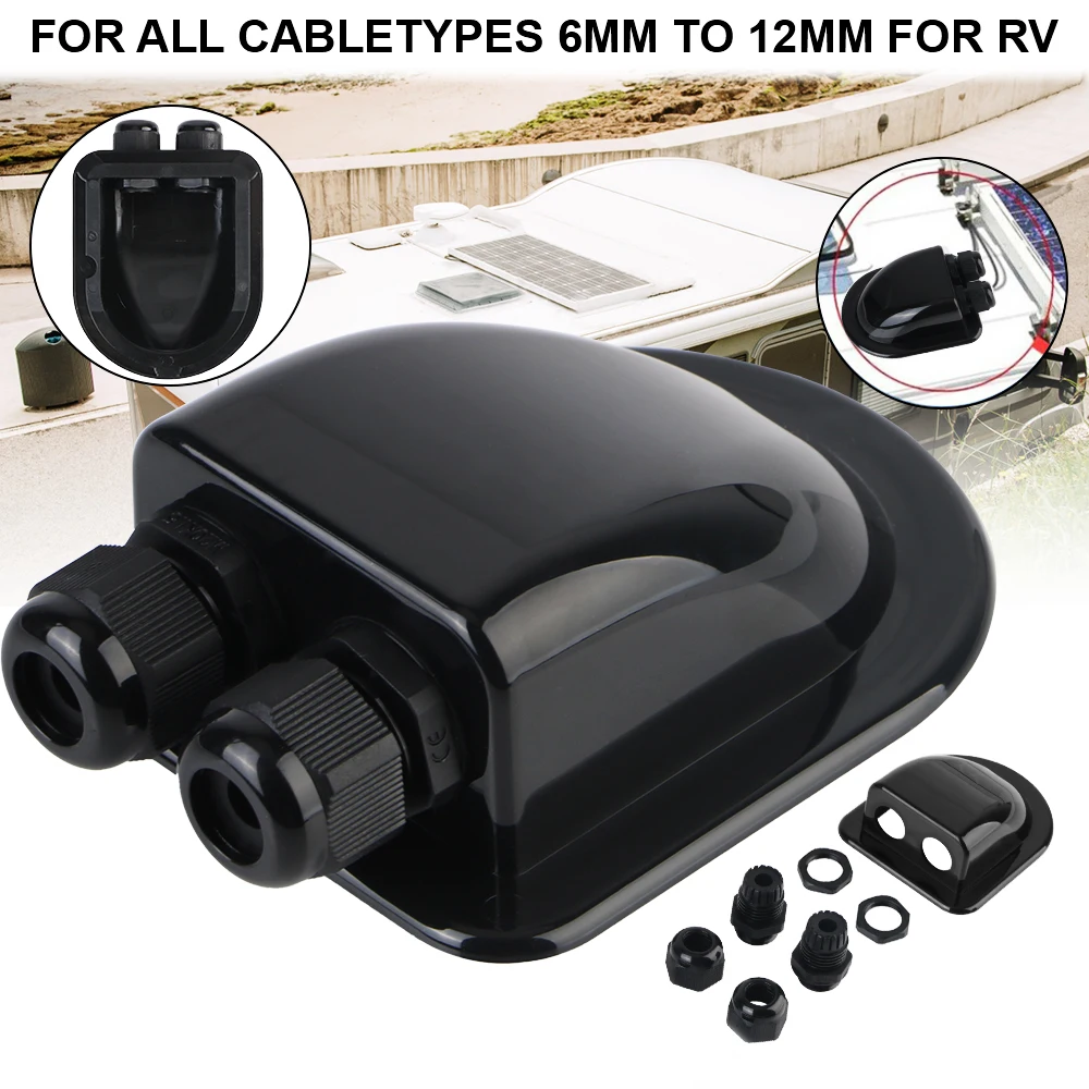 

Cable Connector Holder Caravan Solar Car Junction Box RV Yacht Caravan Accessories Cable Entry Gland Box Roof Wire Entry