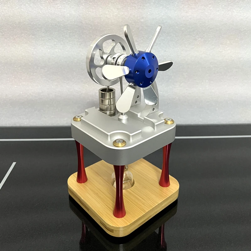 Cilindro de potencia científico, motor de alta temperatura, motor de Metal refrigerado por agua, modelo de juguete M16-CF