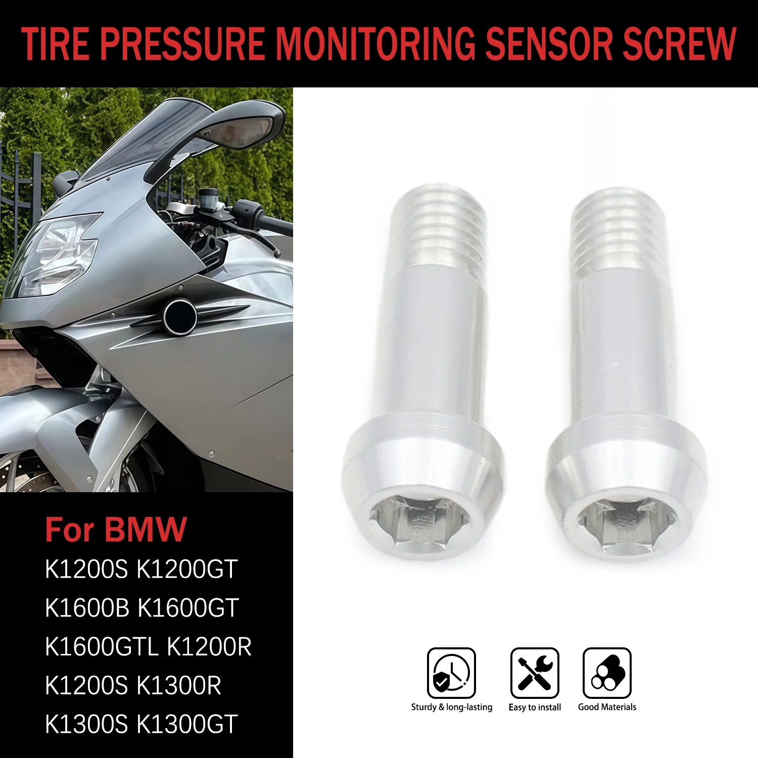 Motorcycle For BMW R1200GS R1200R R1200RT R1200S F800ST K1300R K1300S K1300GT Tire Pressure Monitoring Sensor Screw