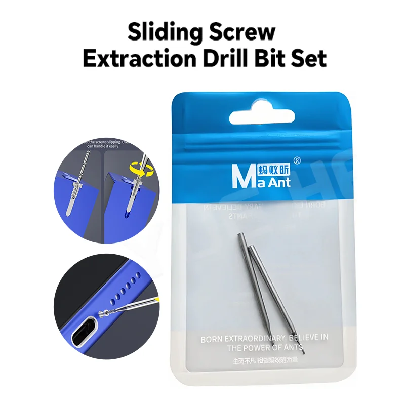 

MAANT Alloy Piercing and Sliding Drill Bit Quickly Remove The Slipped Screws Without Damaging The Frame Phone Repair Tool