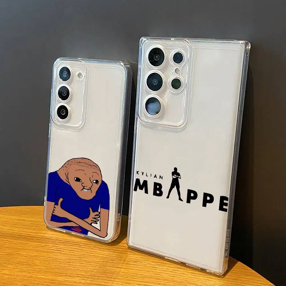Football Kylian Mbappe  Phone Case For Samsung Galaxy S24 S25 S23 S22 S21 Transparent Cover Case