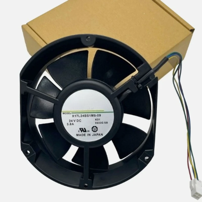 

Brand New Original DC COOLING FAN 172MM X17L24BS1M5-09 K01 24V 3.8A Cabinet Inverter AXIAL FAN Fast Shipping