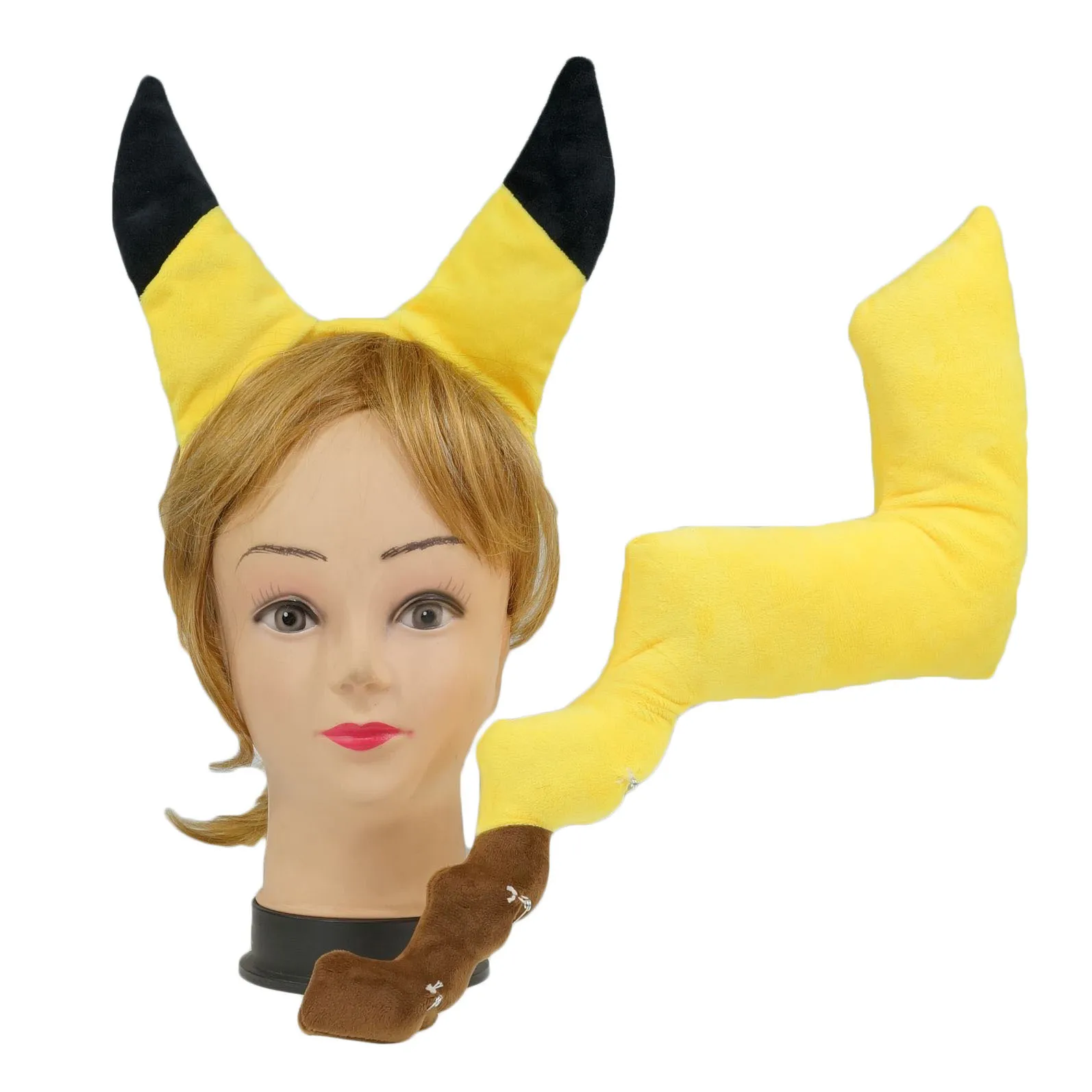 Anime Pokemon Kawaii Figure Pikachu Headwear Tail Funny Cute Fashion Doll Party Cosplay Girls Charm Surprise Gift