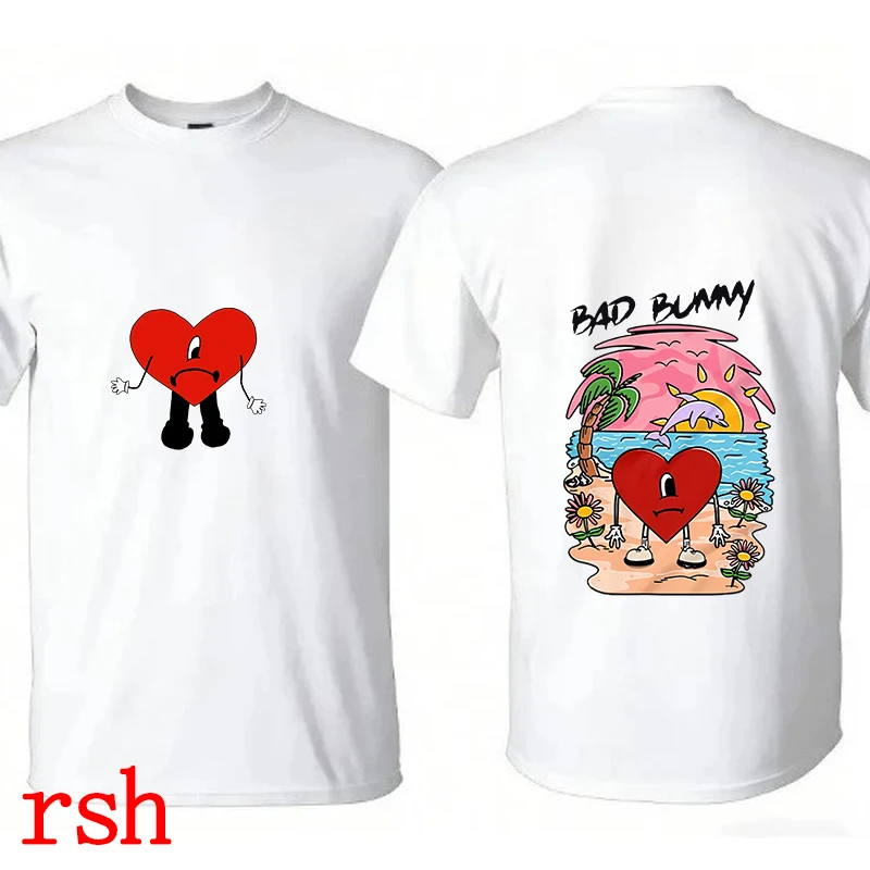 Bad Bunny Men Women Summer T-shirt clothes cartoon Fashion Boy Girl Oversized T Shirts Casual Short Sleeve T-shirt Clothing Gift
