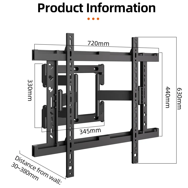 6 Arms TV Wall Mount Full Motion Tilt Bracket TV Support Wall Mount For 50\