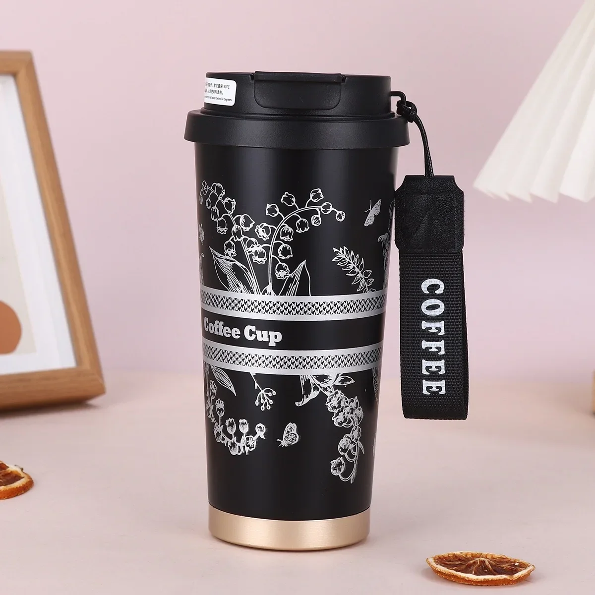 530ml Stainless Steel Double Wall Vacuum Insulated Travel Mug with Handle/Portable Thermal Cup Coffee Tumbler Termos Cup thermos