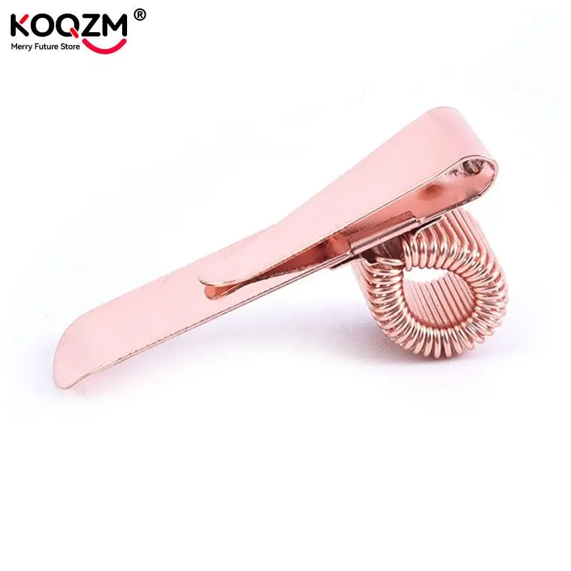 1pc Spring Pen Clip Metal Pencil Holder Single Hole Double Opening Triple Orifice Elastic Loop Portable Writing Stationery