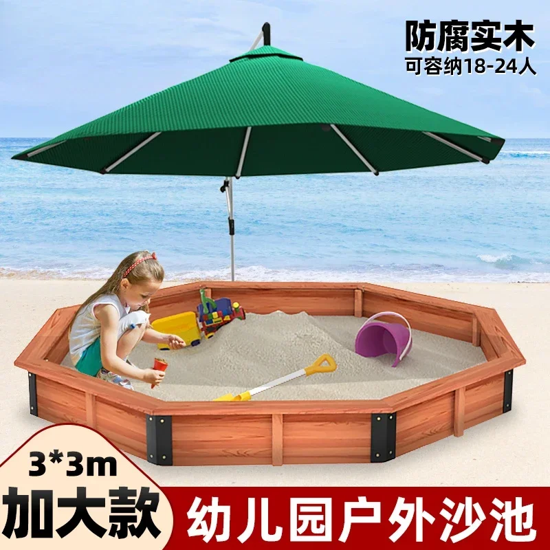 

Children's Sand Pool Indoor Family Play Sand Pool Set Kindergarten Outdoor Fence Sand Pool Toys Baby Solid Wood Sandpit