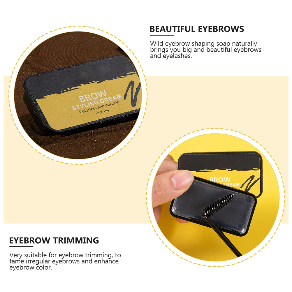 طقم مكياج للحواجب مكون من قطعتين من كريم الحواجب والصابون والشمع الذي يحمل الشكل #3
