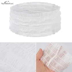 10PCS White Disposable Spa Facial Headbands Non-Woven Cloth Hair Band Soft Skin Care For Women Girls Makeup Bathroom Supplies