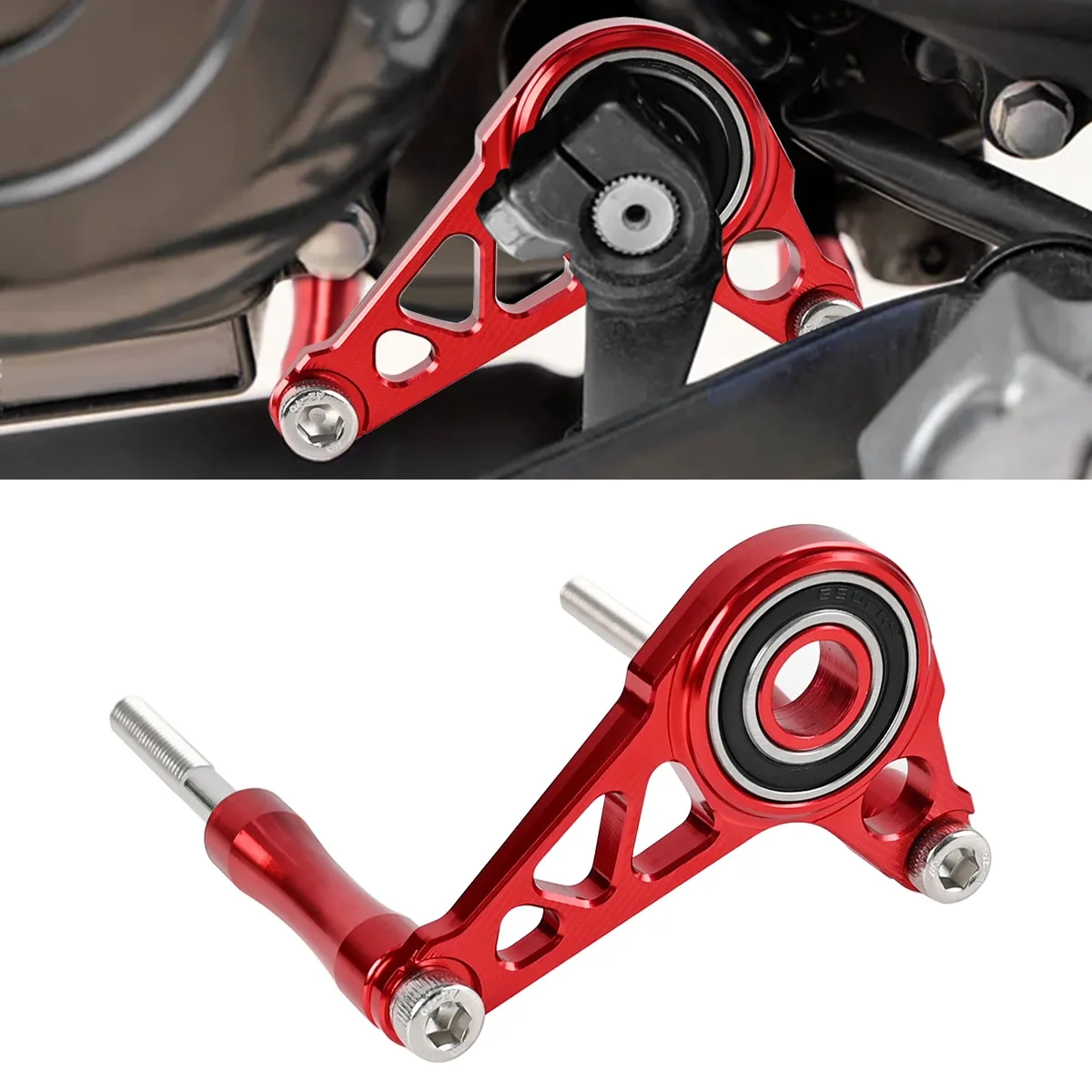 Motorcycle Shift As Shifter Ondersteuning Aluminium Rood Zwart Voor Honda Grom 125 Aap 2022 + JC92 JB03 5-speed CT Trail 125 2023