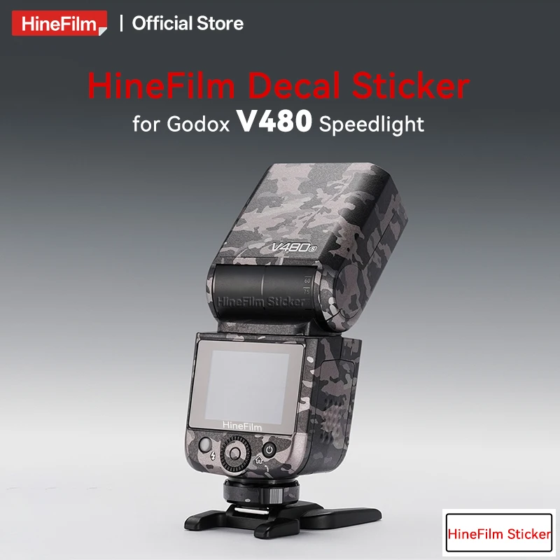 

Hinefilm Skin for Godox V480 TTL Speedlite Skin Camera Flash Sticker V480C V480F V480S V480N Premium Decal Skin V 480 Protector