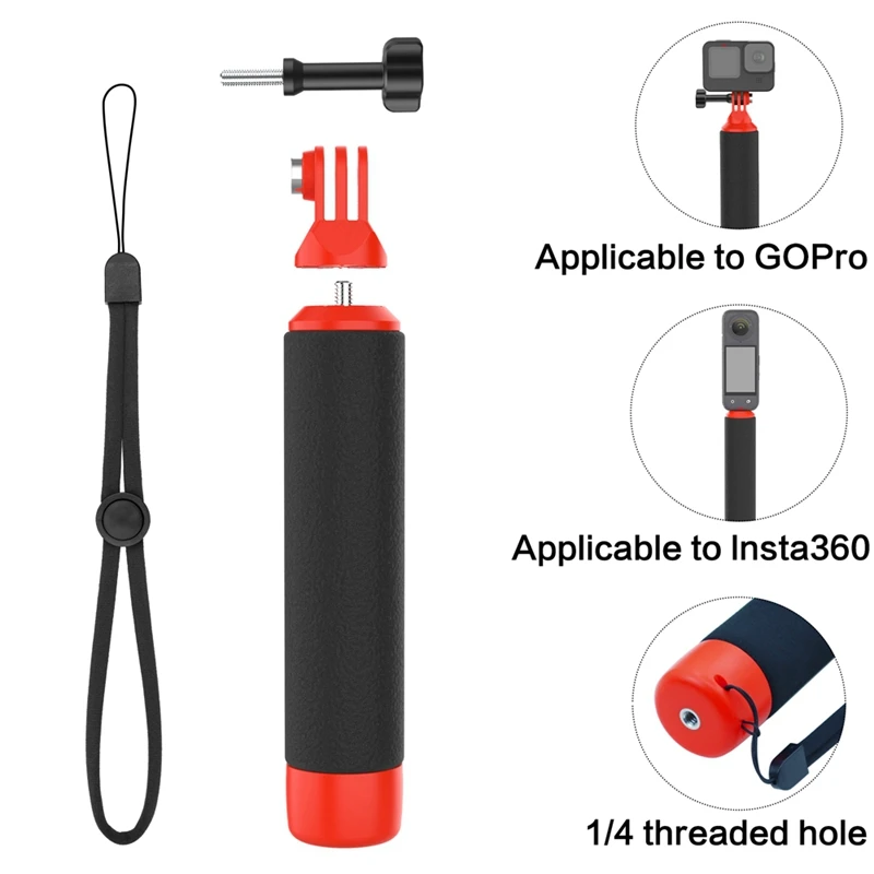 

Плавающая рукоятка для камеры lnsta360 Go3S Action 4 Gopro 12 противоударный ручной плавучий стержень Противоскользящий водонепроницаемый стержень для подводного плавания