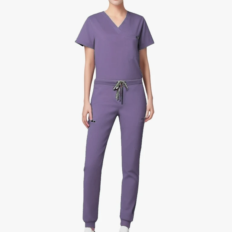 Klassieke Jogger Stretch Scrubs Uniformen Comfortabele Medische Verpleegkundige Set Ademend Ziekenhuis Verpleging Scrub Set Jurk Uniform