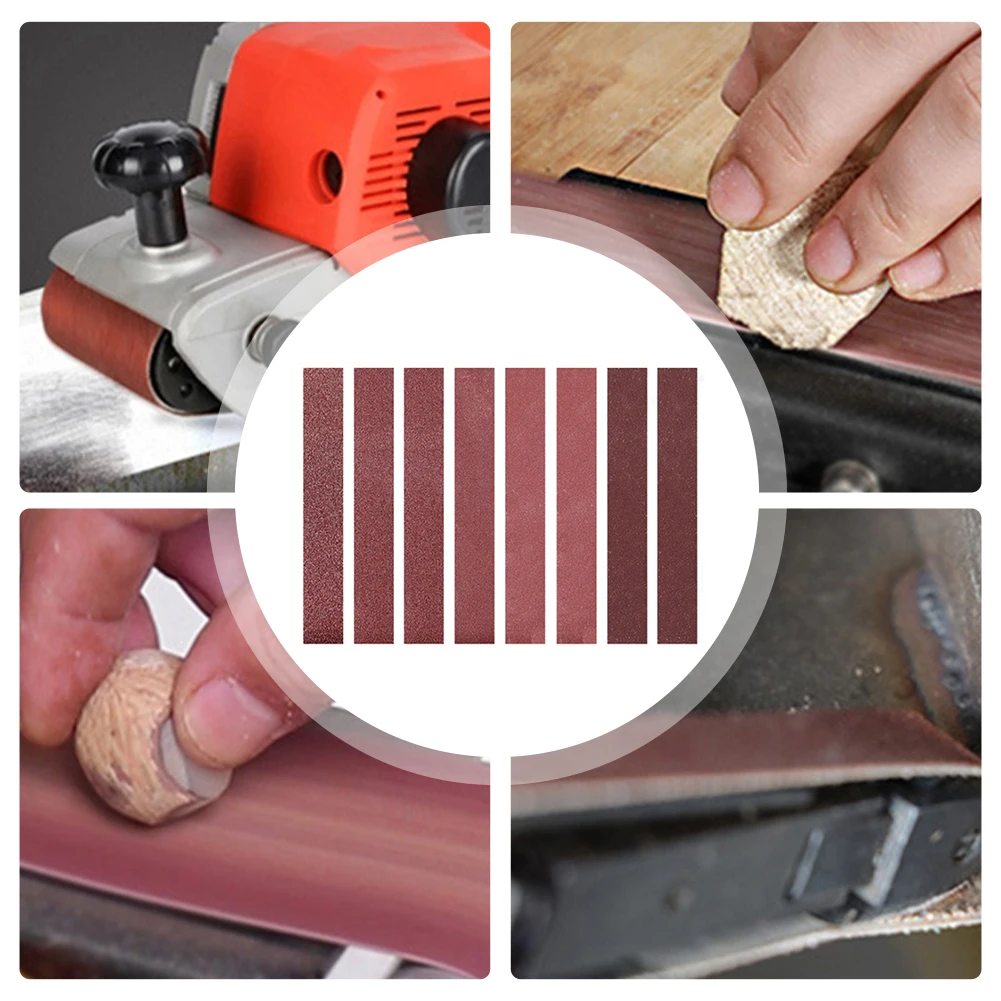 

50pcs 60-600Grit Sanding Belt 13x457mm Belt Sander Belts Circular Polishing For Wooden Metal Furniture Grinding Tools