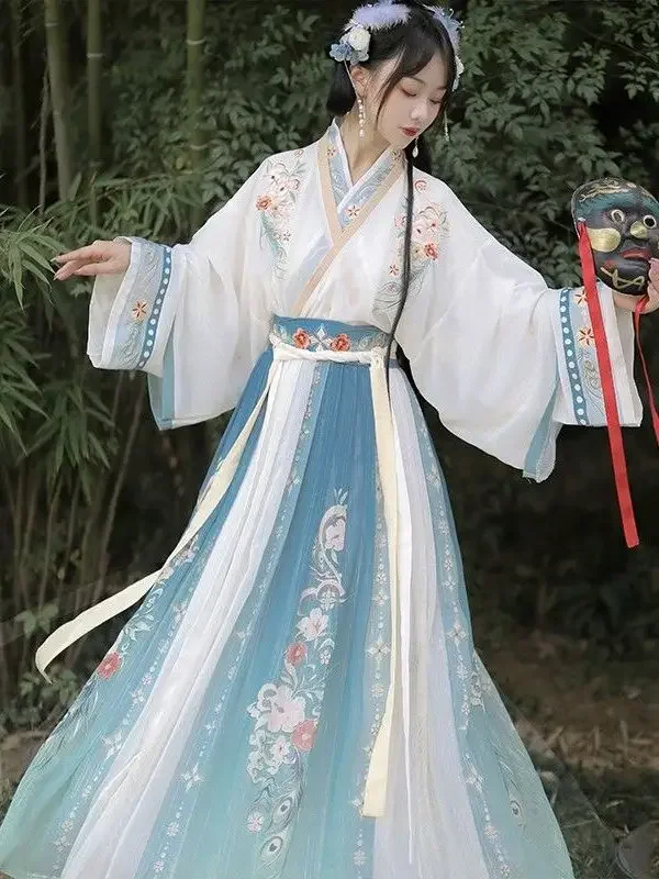 الوردي الصينية Hanfu لعب الأدوار زي ملابس رقص تقليدية سلالة جين الأميرة زي الملابس الجنية الشرقية