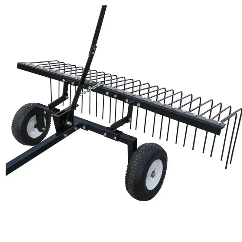 High Productivity Tine Lawn Dethatcher with Mini Hay Stick Rakes ATV Rakes Landscape Rake-Key Component Engine
