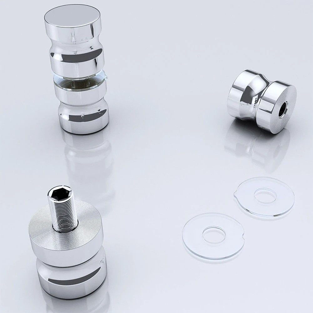 Aluminum Shower Door Handle with Single Groove Chrome Plating Compatible with Residential Glass Doors and Sliding Door Systems
