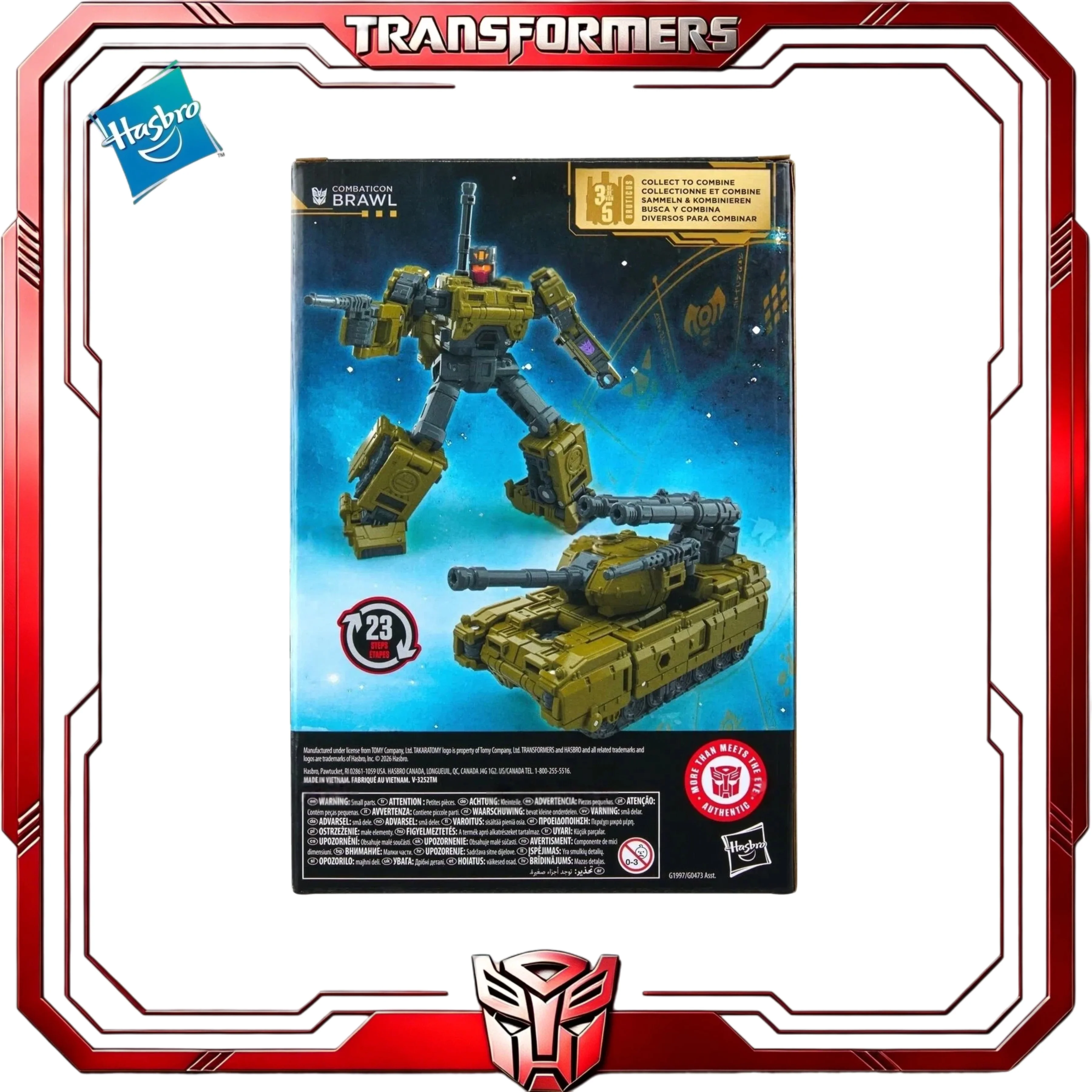 In Stock Transformers Age of the Primes Voyager Brawl Hasbro Combaticon Bruticus Tank Collectible Action Figure For Fans view 5