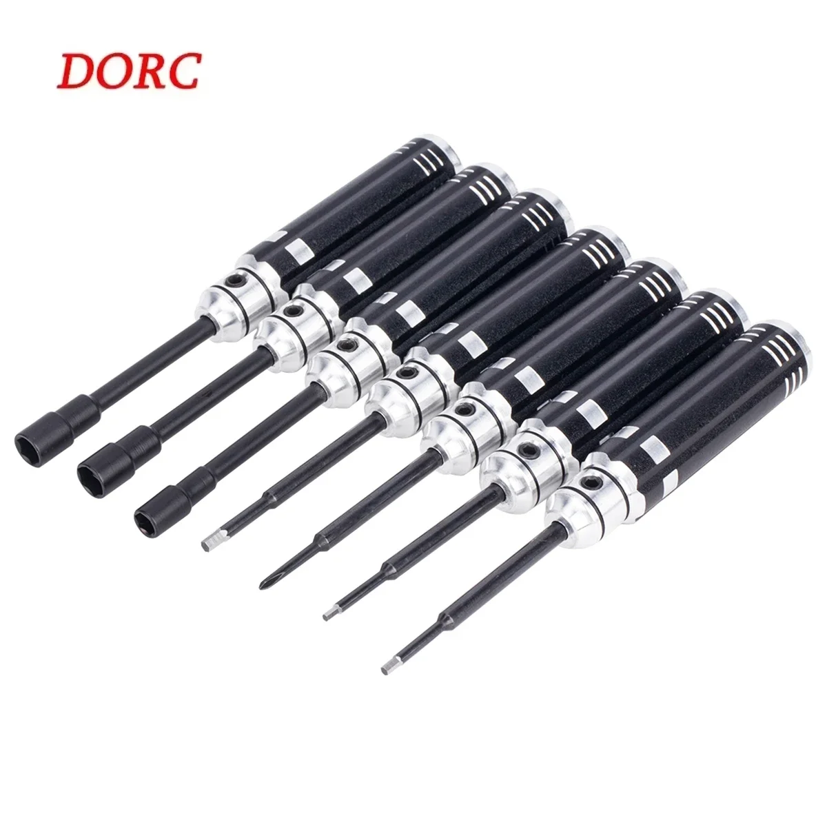 7Pcs Short Handle Nut Driver Hex Screwdriver Repair Tools Kit For 1/18 1/24 RC Mini Crawler Car Trax Trx4m Axial Scx24 Fms Fcx24