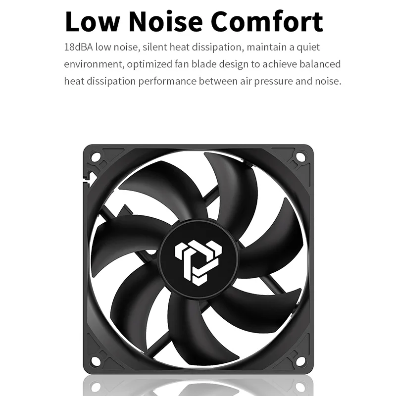 TEUCER 92MM Fan 12V 3-pin 1300PRM Low Noise Cooling Fan 9cm High Air Volume Hydraulic Bearing Air-Cooler Computer Case Fan