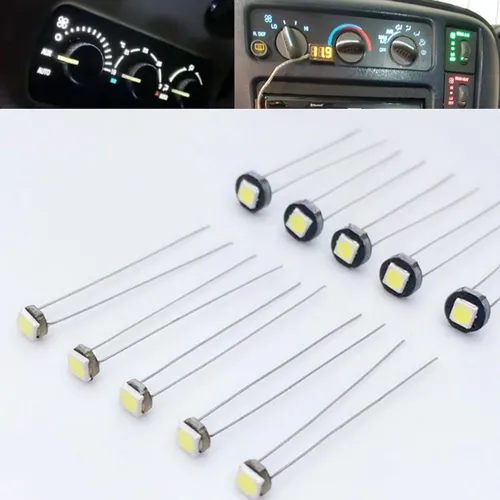 10 Uds T1 T3 T4.2 T4.7 T5 bombilla LED para coche luces 12V 1SMD lámpara de grupo de instrumentos indicador control central CD lámpara de aire acondicionado