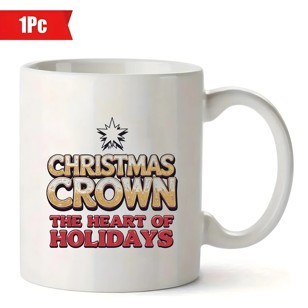 كوب سعة 11 أونصة + كوب تاج عيد الميلاد + كوب مزاج احتفالي - هدية عيد الميلاد للأطفال كوب ماء للمنزل والمكتب