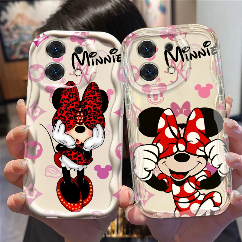 

Minnie Disney Luxury Fashion For Xiaomi Redmi Note 13 12 12S 11S 11 10 9 8 10A 9C 9T Pro Plus 5G Wave Oil Soft Phone Case