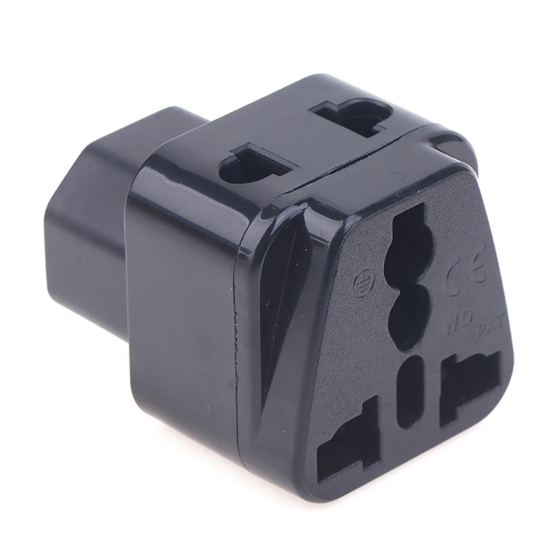 2 In 1 IEC 320 C14 Male To C13 Female Power Adapter PDU/UPS C13 Female Plug-New