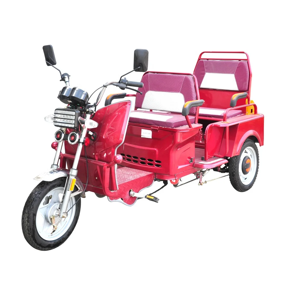 

Pedal Assistant Adult Folding Three Wheel Electric Tricycles with Passenger Seat Pedicab