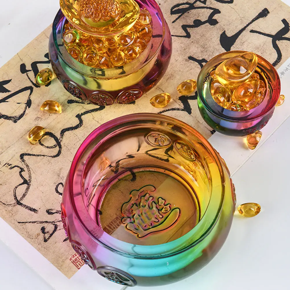 1Set Cornucopia Ornament Desktop Bowl Decorative Layout Adornment Vintage Tabletop Decor for Home Office Prosperity