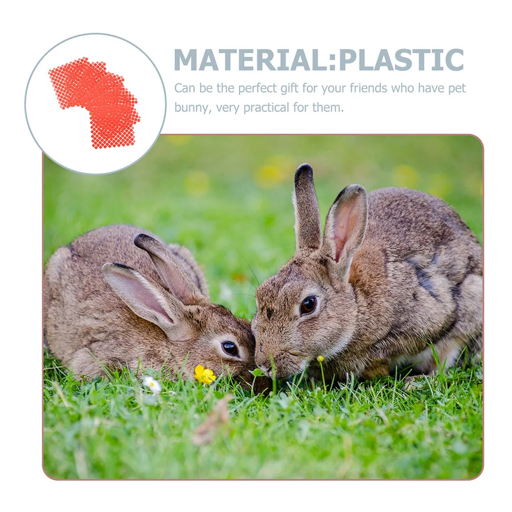 

6pcs Pet Mats for Rabbit Wear Resistant Floor Pads Cage Foot Cushions Guinea Pig Accessories Bunny Cage Mats Hamster Hollow